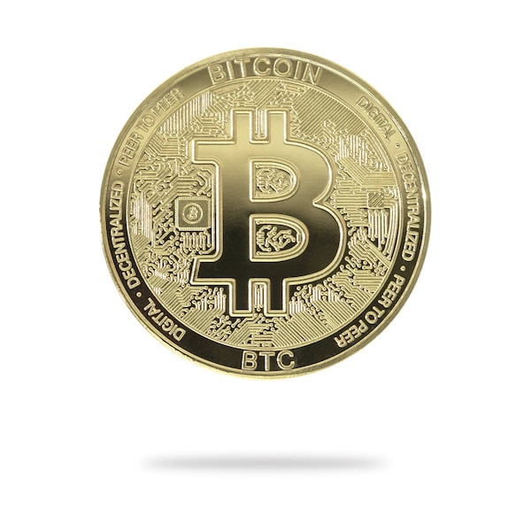 Bitcoin (BTC) Physique Crypto Coin par Cryptochips | Objets de collection de crypto-monnaie les plus vendus | Merch Bitcoin de haute qualité | Art du bitcoin