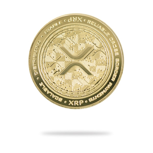 XRP (Ripple) Physical Cryptocurrency Coin by Cryptochips  | Best Selling Cryptocurrency Collectables | High Quality XRP Merch Gift For Him