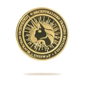 Uniswap (UNI) Physical Crypto Coin by Cryptochips | Best Selling Cryptocurrency Collectables | High Quality Uniswap Merch | Defi Gift