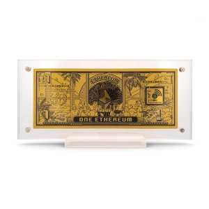 Acrylic Crypto Display Stand | Designed for Bitcoin, Ethereum, Dogecoin (DOGE) Moon Money by Cryptochips | Cryptocurrency Collectable/Gift