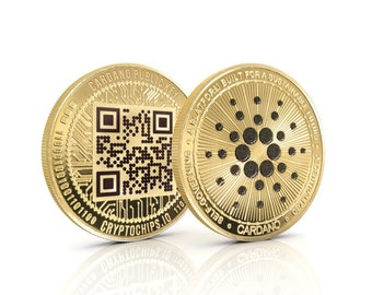 Cardano (ADA) QR Coin | Custom Laser Engraved Crypto Coin by Cryptochips | Personalized Gift or Collectors Item For Crypto Enthusiasts
