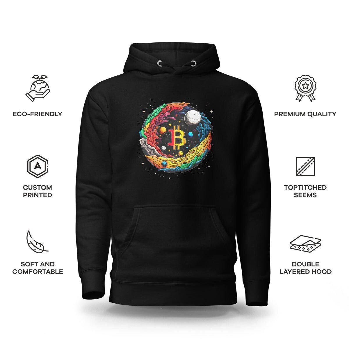 BTC Og.Op Premium Hoodie | Organic Apparel for Crypto and NFT Enthusiasts | Bitcoin (BTC) Merch | Quality Eco-Friendly Materials