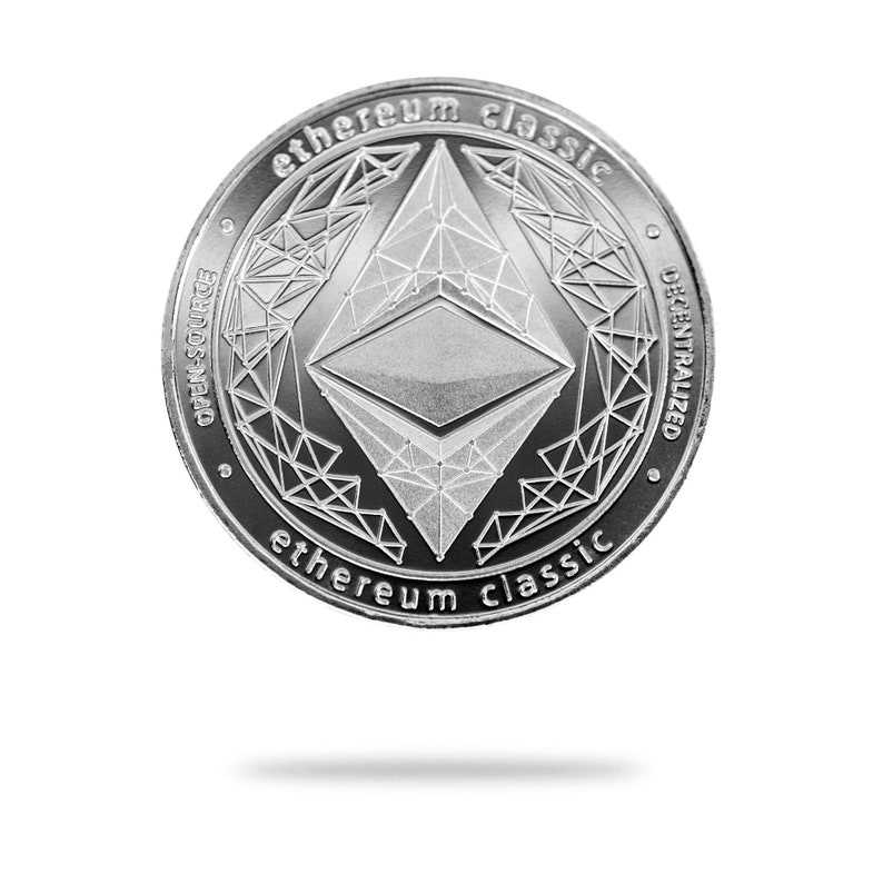 Astraleum Classic ETC Physische Krypto Münze von Cryptochips Sammelbare Kryptowährung You Can HODL Geschenk für Ihn Silver