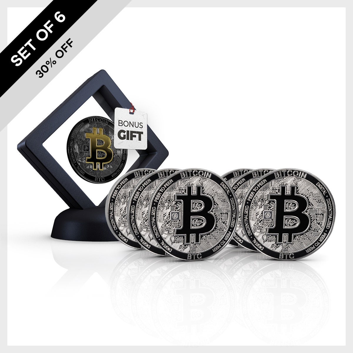 Bitcoin (BTC) Conjunto de 3 y 6 paquetes / Cripto físico que puede HODL,  coleccionar, regalar / Coleccionables de criptomonedas / Regalo para él -  Etsy España