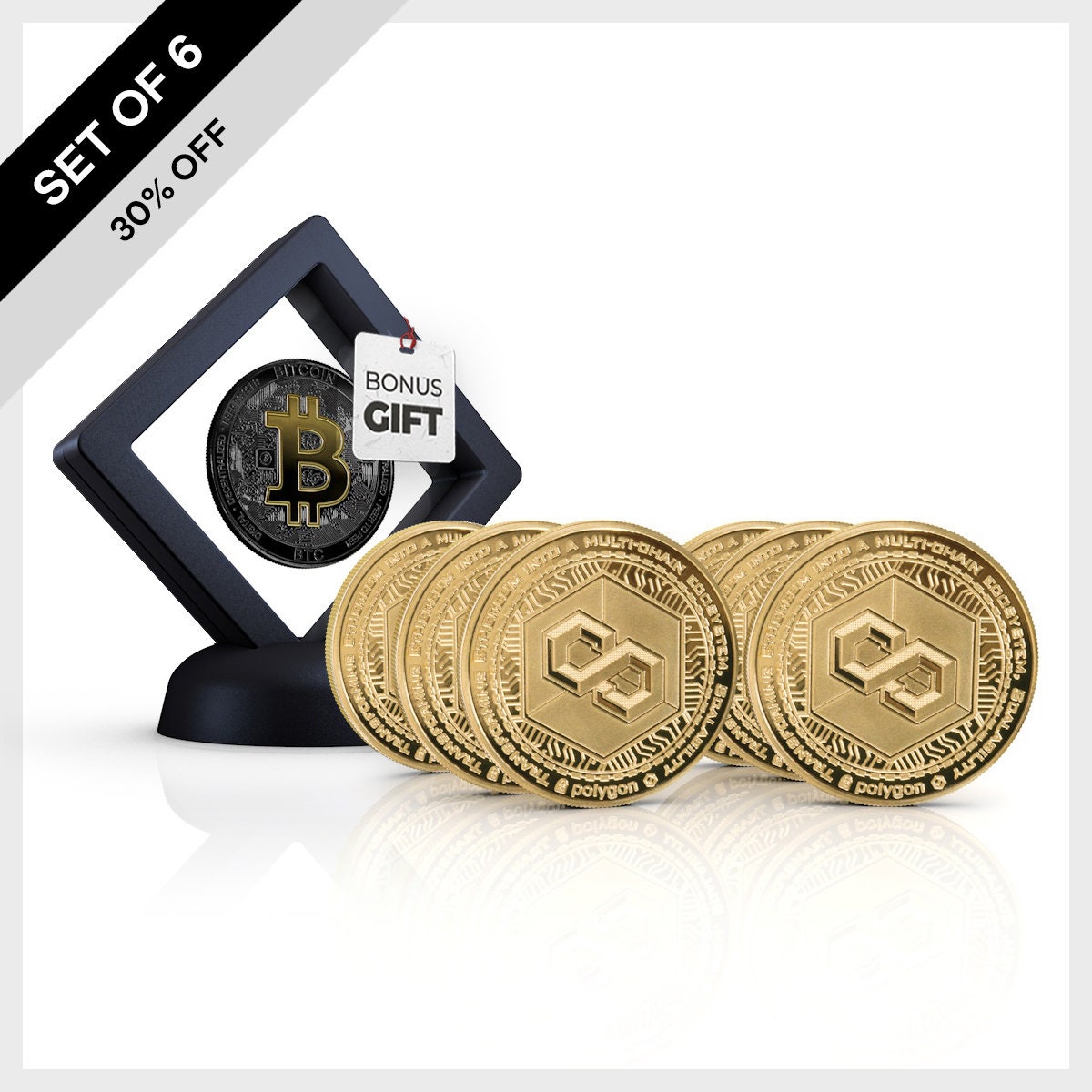 Polygon (MATIC) Conjunto de 3 y 6 paquetes / Cripto físico que puede HODL,  coleccionar, regalar / Coleccionables de criptomonedas por Cryptochips -  Etsy México