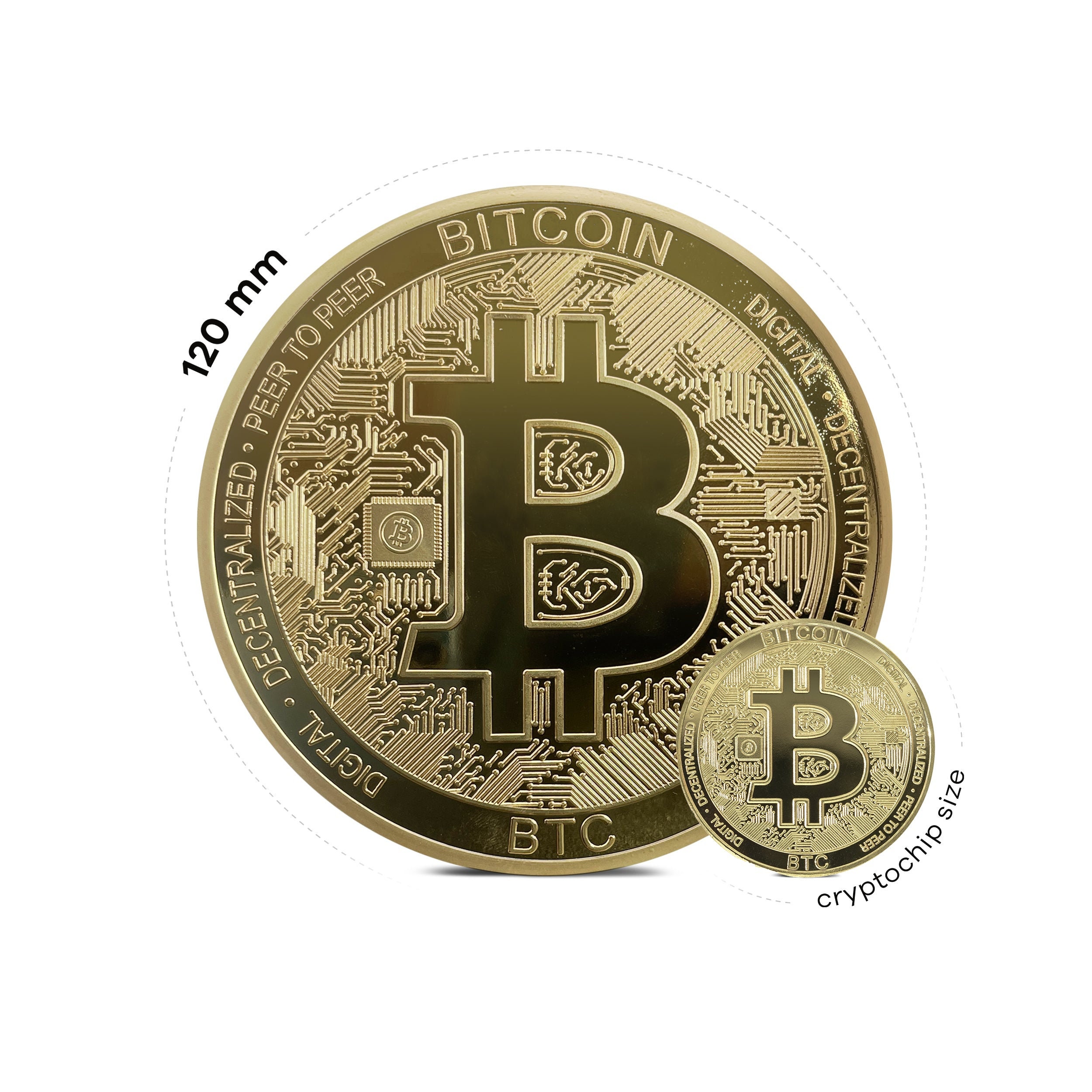 Whale Coins by Cryptochips | Largest Coins Ever Made | Bitcoin and Cardano Limited Edition Collectables | Premium Collectable Crypto Merch