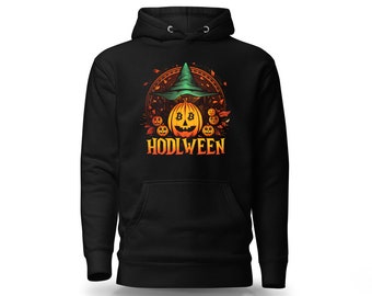 HODLween Hoodie | Krypto Halloween Bekleidung | Bio-Kleidung für Krypto- und NFT-Enthusiasten | Hochwertiges, umweltfreundliches Material