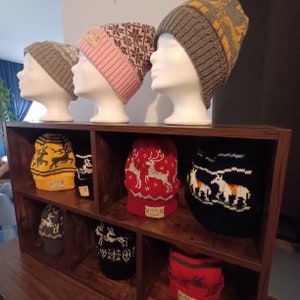 Knitted Christmas hat for adults