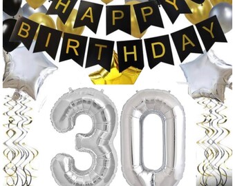 30th Birthday Decorations For Men Party Supplies Dirty Thirty Etsy
