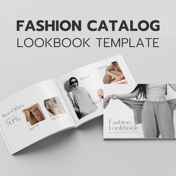 Fashion Lookbook Magazine Template CANVA | Product Catalog | Digital Look Book, Ebook Template US Letter Size