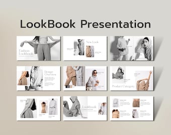 Sjabloon fashion lookbook: diapresentatie merkpresentatie (CANVA)