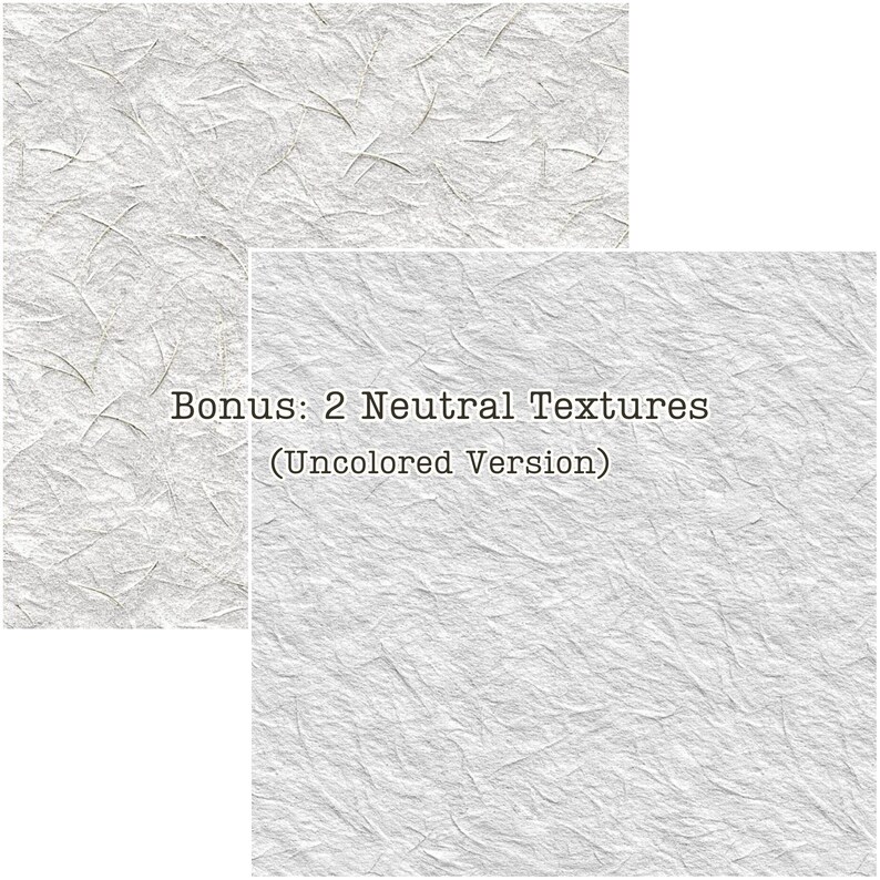 Puede incluir: Dos fondos de papel texturizados neutros en tonos blancos y grises. El fondo superior tiene una textura m&aacute;s pronunciada con l&iacute;neas finas y oscuras. El fondo inferior es una textura m&aacute;s suave y sutil. Texto: Bonus: 2 Texturas Neutras (Versi&oacute;n sin color).