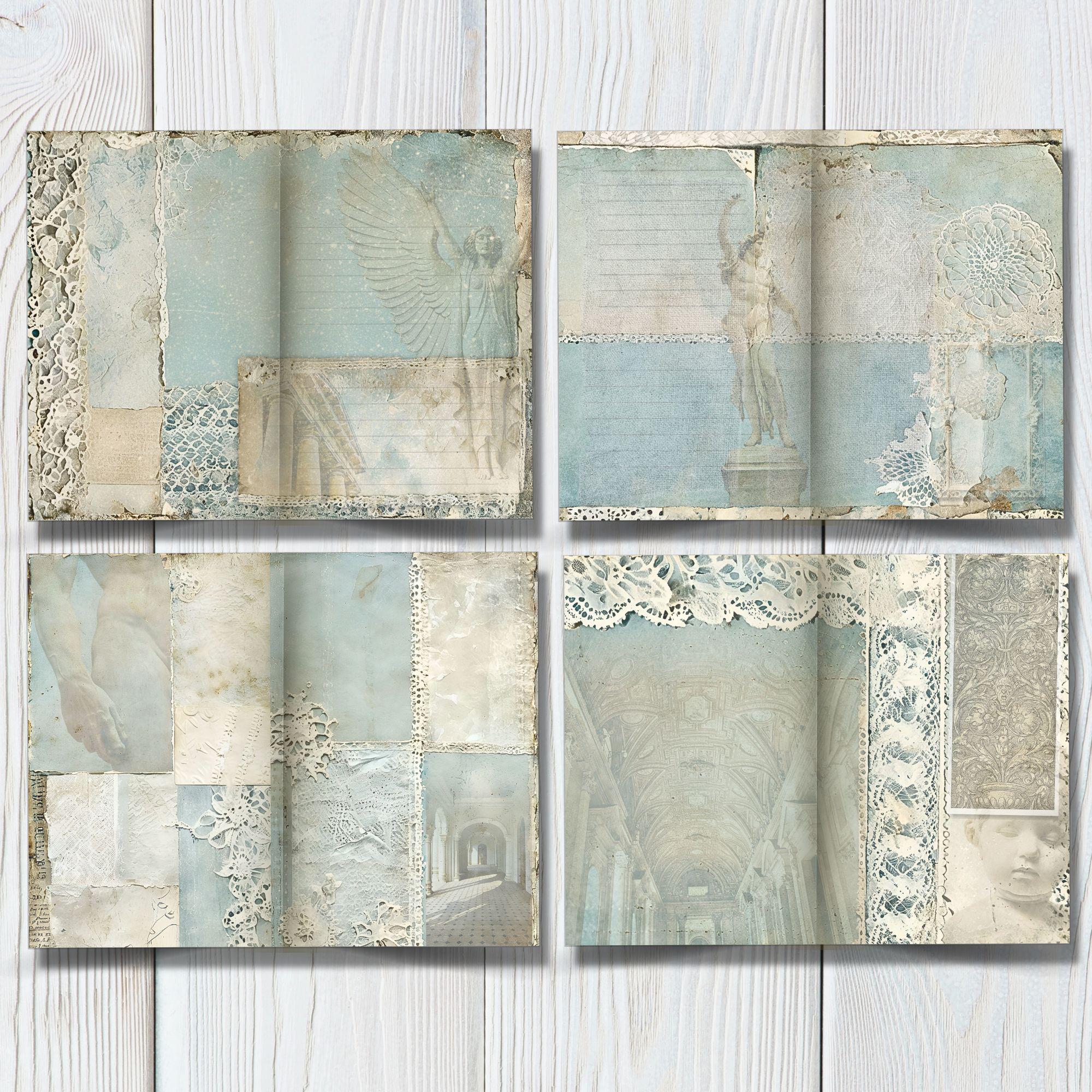 ジャンクジャーナル　レースサンプル帳　アンティーク ジャンクジャーナル レースサンプル帳 アンティーク