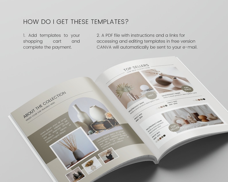 Wholesale Line Sheet Template: Editable Canva Product Catalog (US Letter) image 6