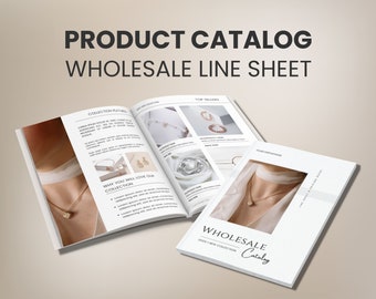 Product Catalog Template, Canva Wholesale Line Sheet, Printable Price List, Editable Minimalist Lookbook, Customizable Pricing Gift Guide