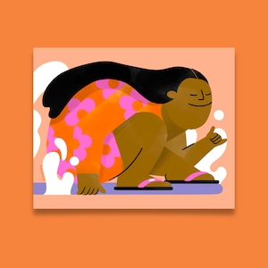 Slippah Slide Art Print, Hawaii Art, Hawaii, Hawaiian Art, Hawaii Poster, Surf Art, Surf Poster, Surf Art Print