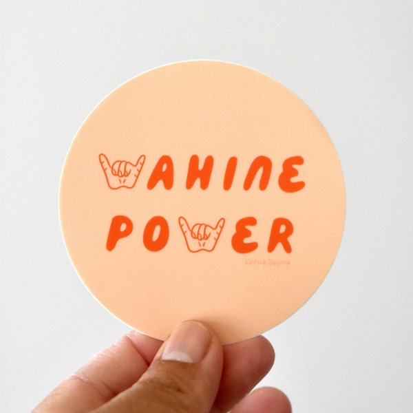 Wahine Power Sticker, Girl Power Sticker, Wahine Sticker, Woman Empowerment Sticker