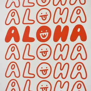 Cartel de arte de Aloha, cartel de arte de bolsa de agradecimiento, cartel de Aloha, impresión de Aloha, impresión de arte de Hawaii, impresión de póster de Hawaii, arte hawaiano imagen 5