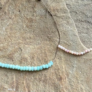 Dainty Opal Knotted Silk Bracelet, Genuine Opal, October Birthstone, Minimalist, Custom Lengths, Stacking Bracelet