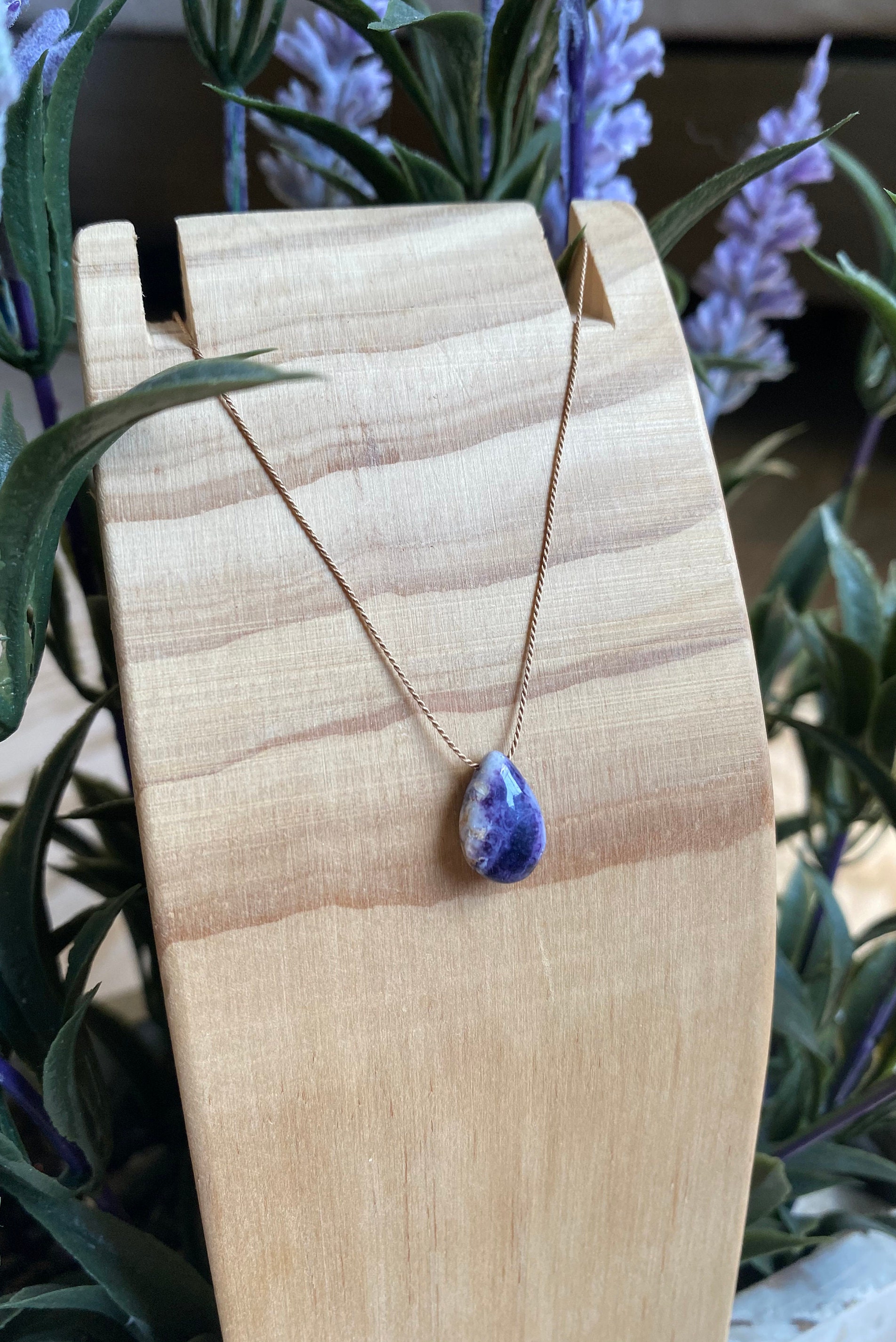 Tiffany Stone Purple Opal Necklace Cord 