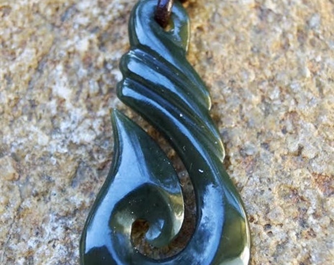 Maori Double Jade Fish Hook New Zealand Pendant Jade Etsy