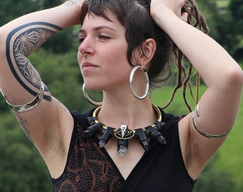 Statement Hoops | Silver Plated or Brass | For stretched ears | 12mm holes + above | Tribal Jewellery