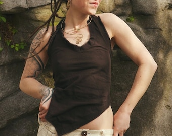 Raw Cotton Halter with Lace up Back | 4 colours available