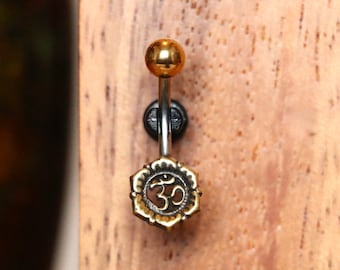 OM Belly/Navel Bar | Surgical Steel & Brass