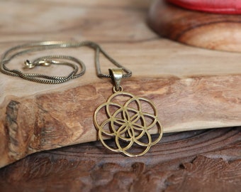 Seed of Life | Brass Necklace