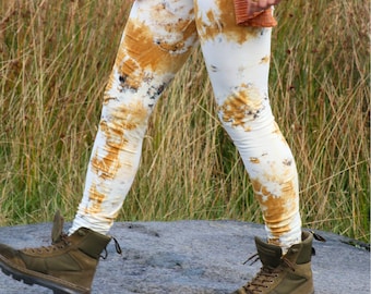 Golden Earth Leggings | Mottled Tie Dye | Cotton