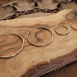 Classic Brass Hoops 4 Sizes Available Tribal Soul image 2