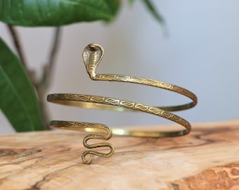 Mystic Cobra Gold Upper Arm Band Snake Bracelet at