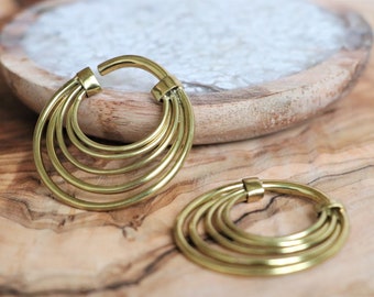 Layered Hoop Ear Weights | 4mm Chunky Hangers | Tribal Jewellery