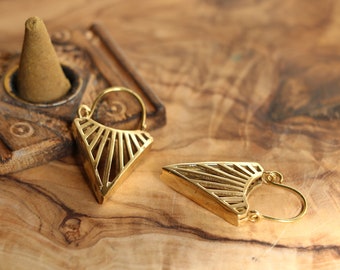 Mini Triangle 3D Earrings