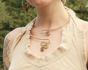 Kundalini Coil Brass Choker