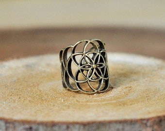 Flower of Life | Dread Bead | Ear Cuff