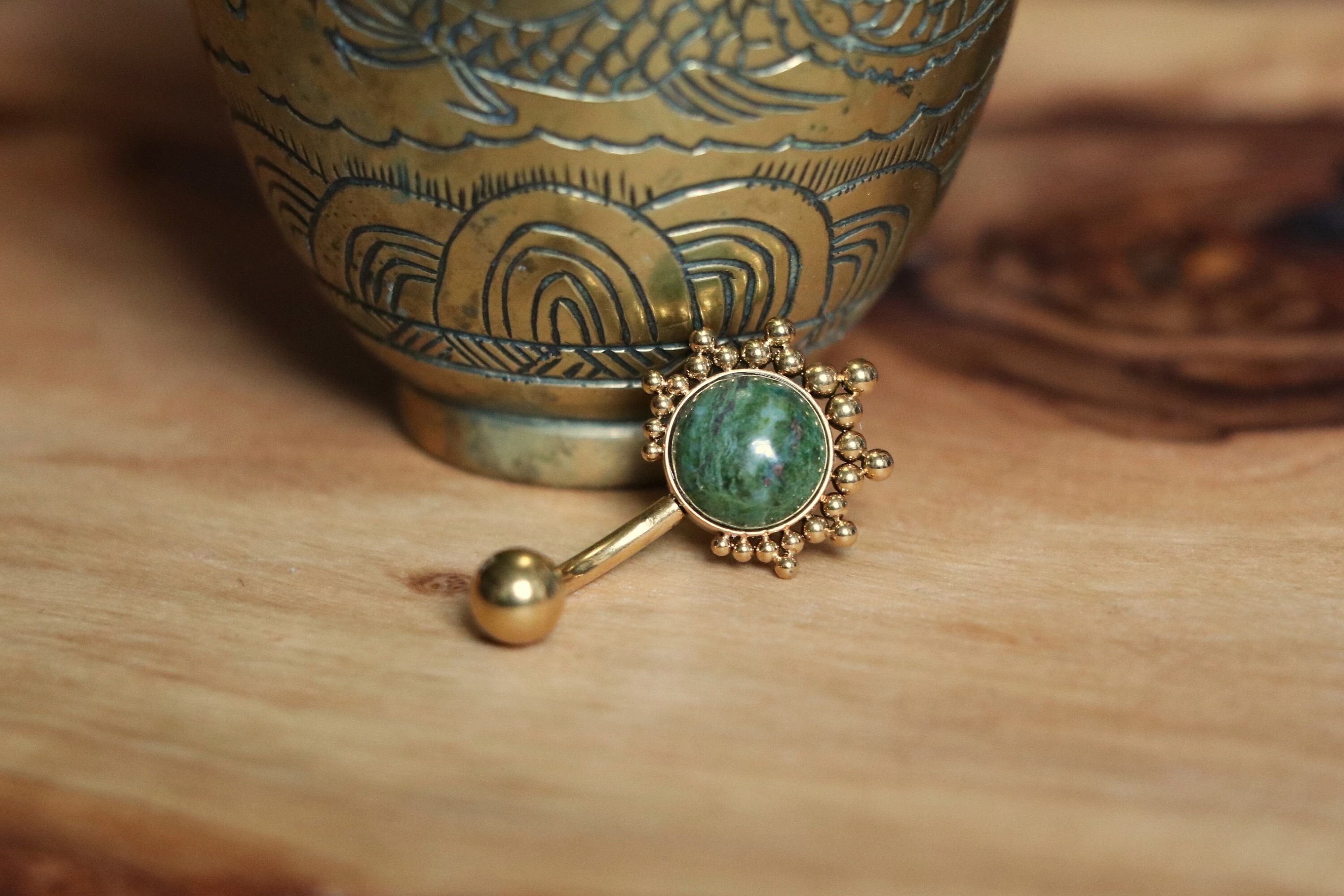 Jade belly button ring best sale