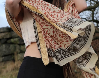 Indian Block Print Scarf | 100% Cotton