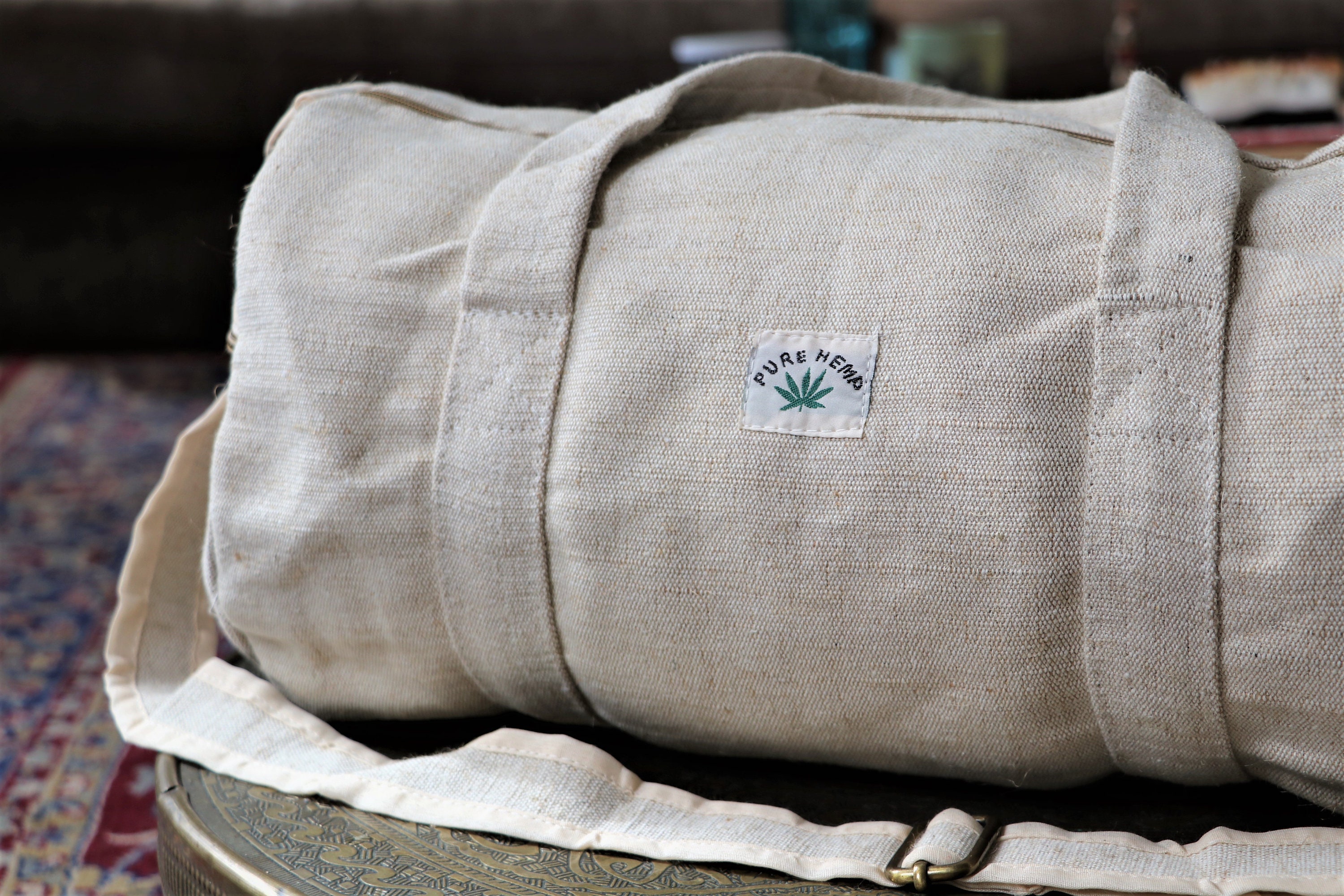 Hemp duffle bag hot sale