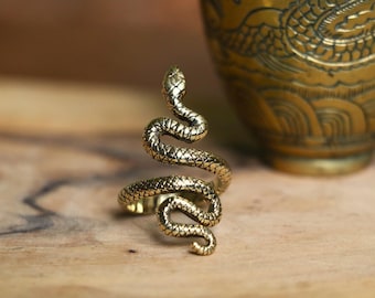 Snake Ring | Brass | Adjustable