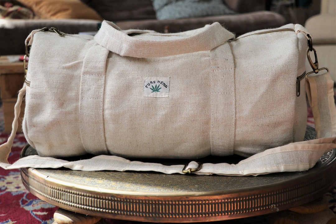 Pure Hemp Duffle Bag Holdall Travel Handbag Sports Etsy