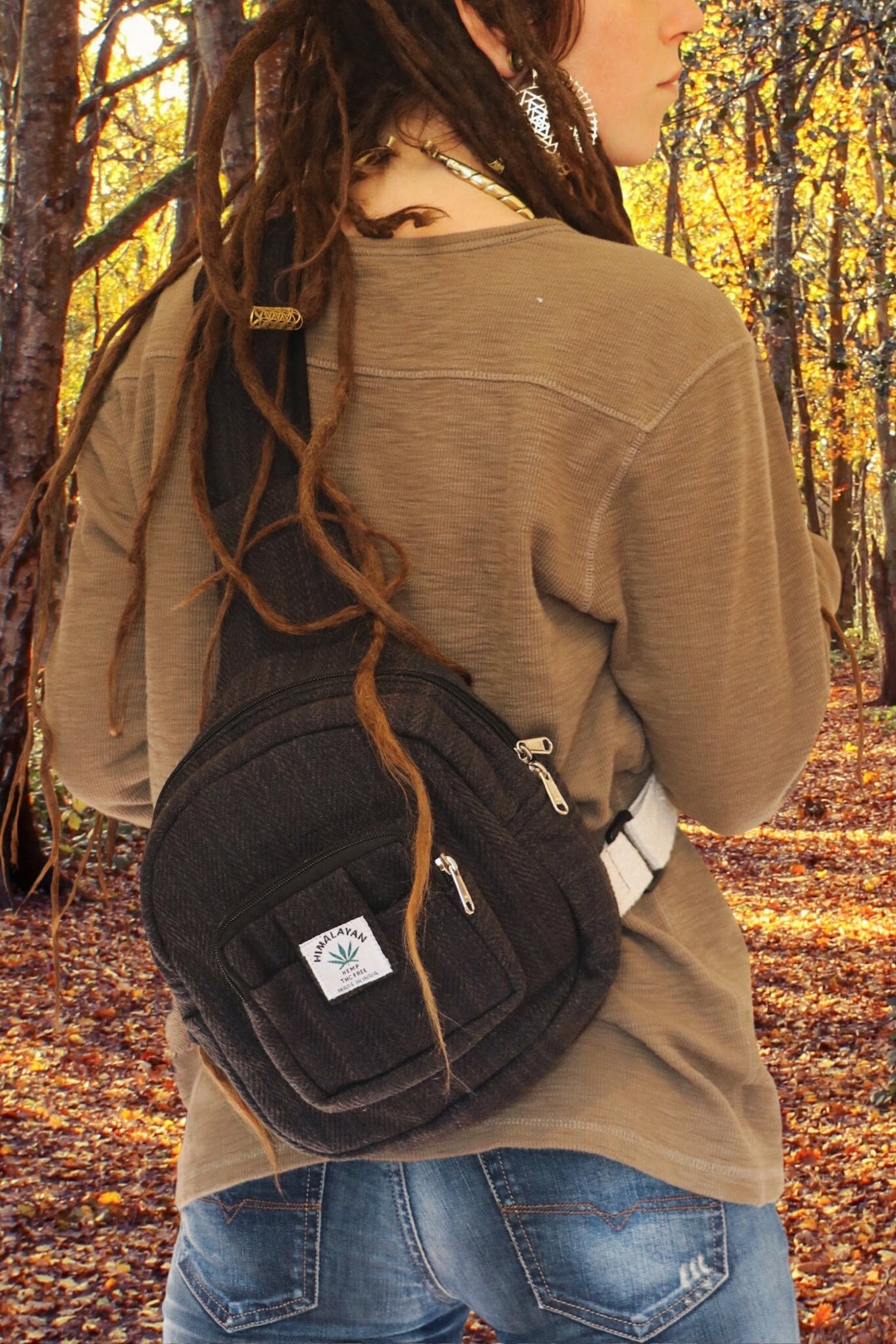 Hemp Sling Bag Crossbody Rucksack Backpack Etsy