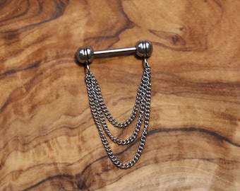 Triple Chain Nipple Bar | Surgical Steel