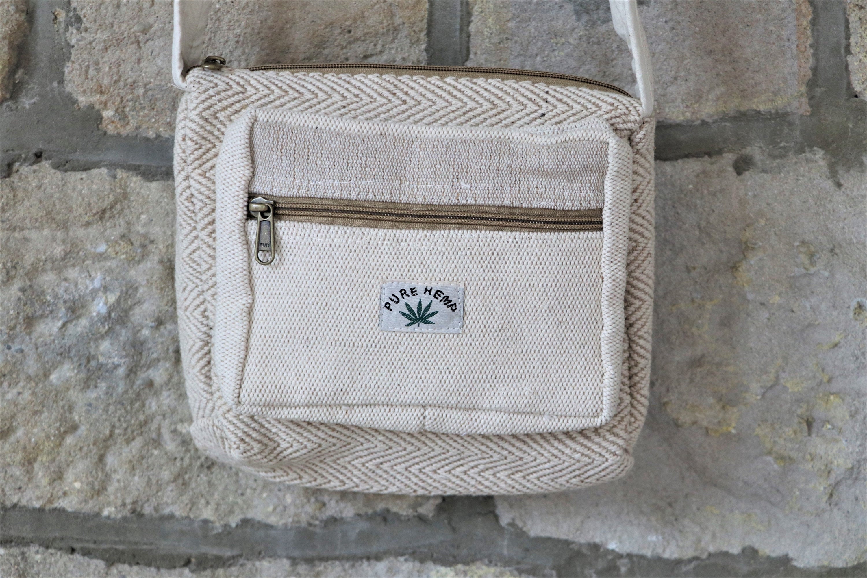 Pure Hemp Side Bag Crossbody Adjustable Strap Fairtrade Etsy