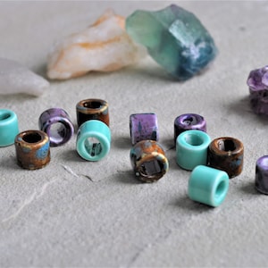 Perline di ceramica per dread / 3 colori diversi