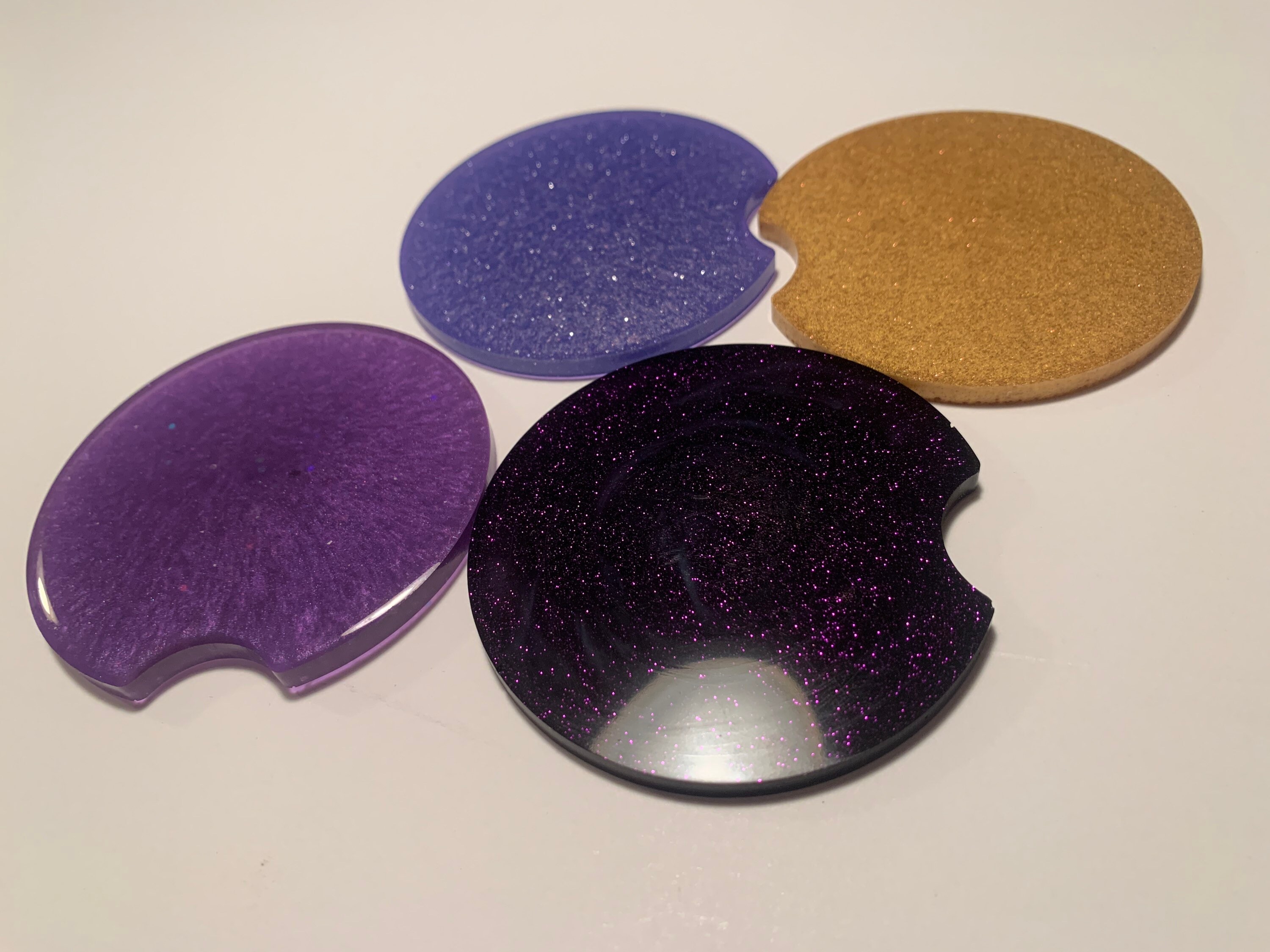 Resin car coasters assorted Etsy