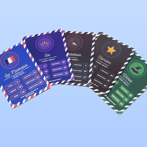 Musical Theatre Game Cards Spread - Broadway Gift - Les Miserables, Six The Musical, Hadestown, Hamilton and Wicked