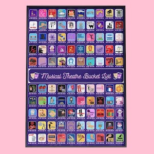 Musical Theatre Scratch off Poster - Gift for Musical Theatre Fans ...