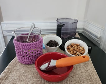 V-Stitch Crochet Ice Cream Cozy Pattern: 24oz Pint Sleeve (PDF Pattern)