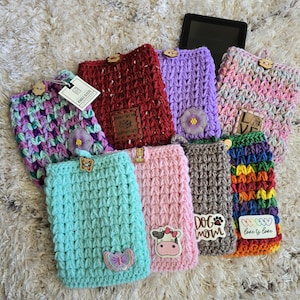 Crochet Kindle Sleeve: Meadow Book Cover, E-Reader Protector